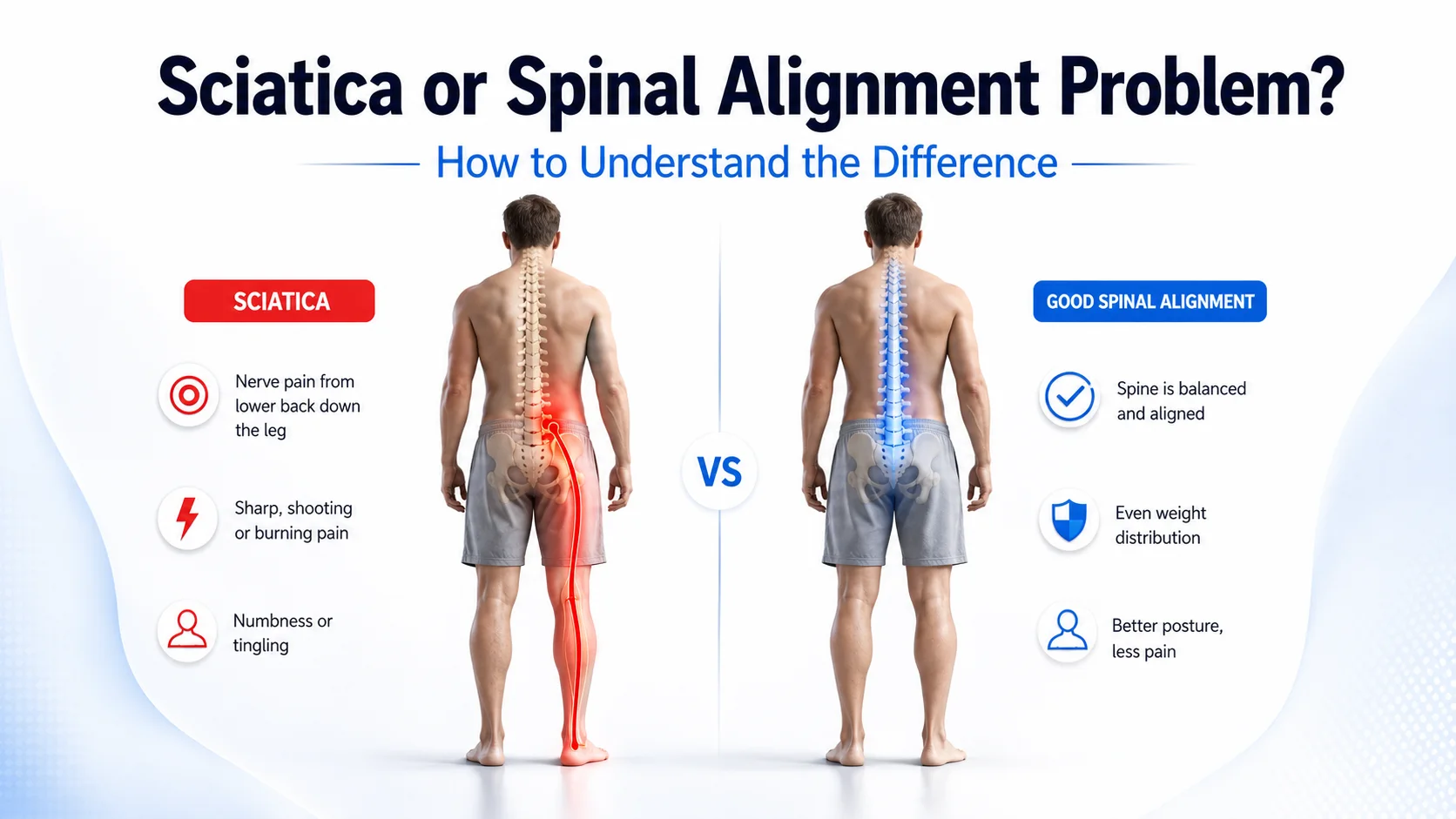 Sciatica or Spinal Alignment Problem? How to Understand the Difference