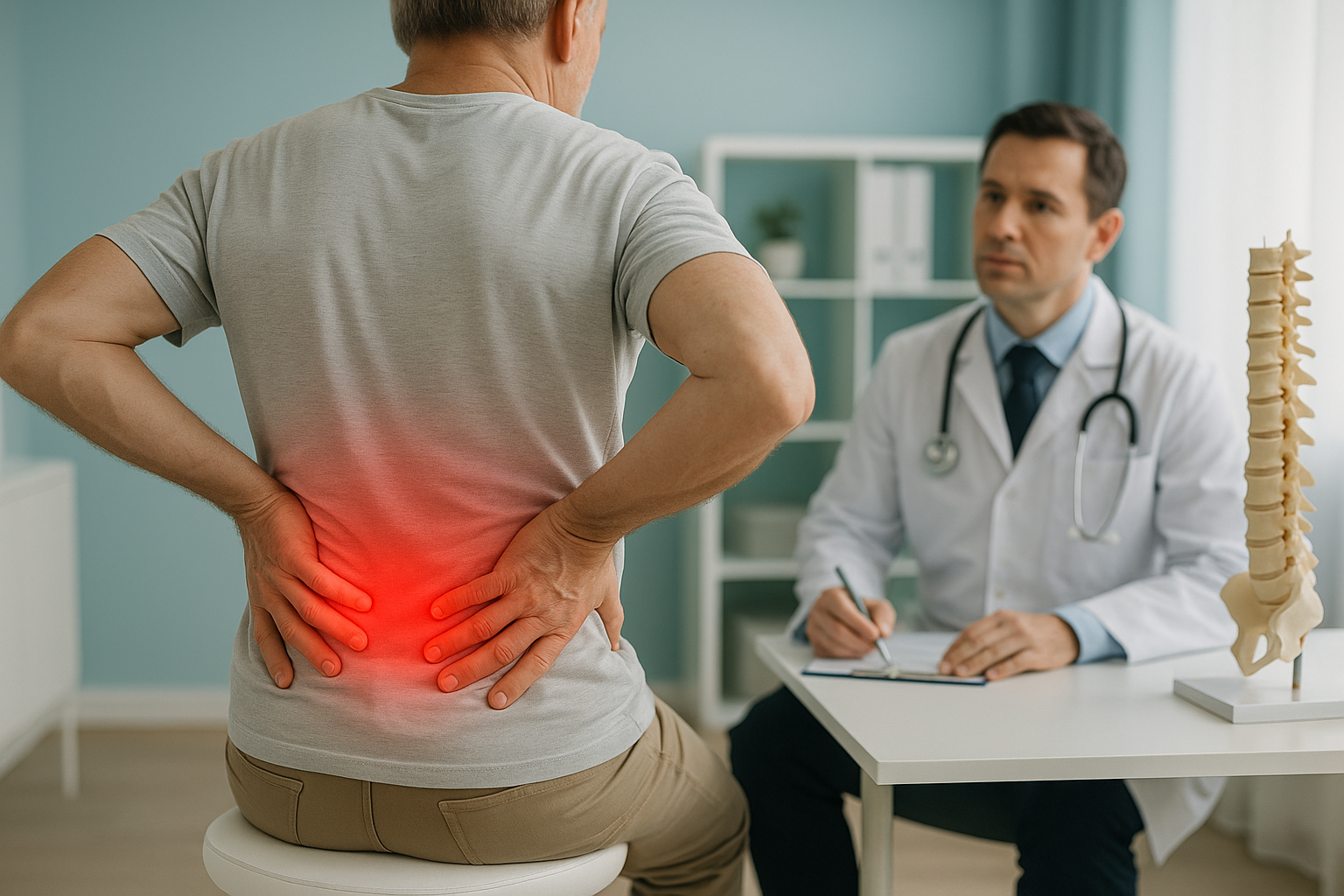 What Causes a Burning Sensation in Your Lower Back? — ScanAlign clinic illustration