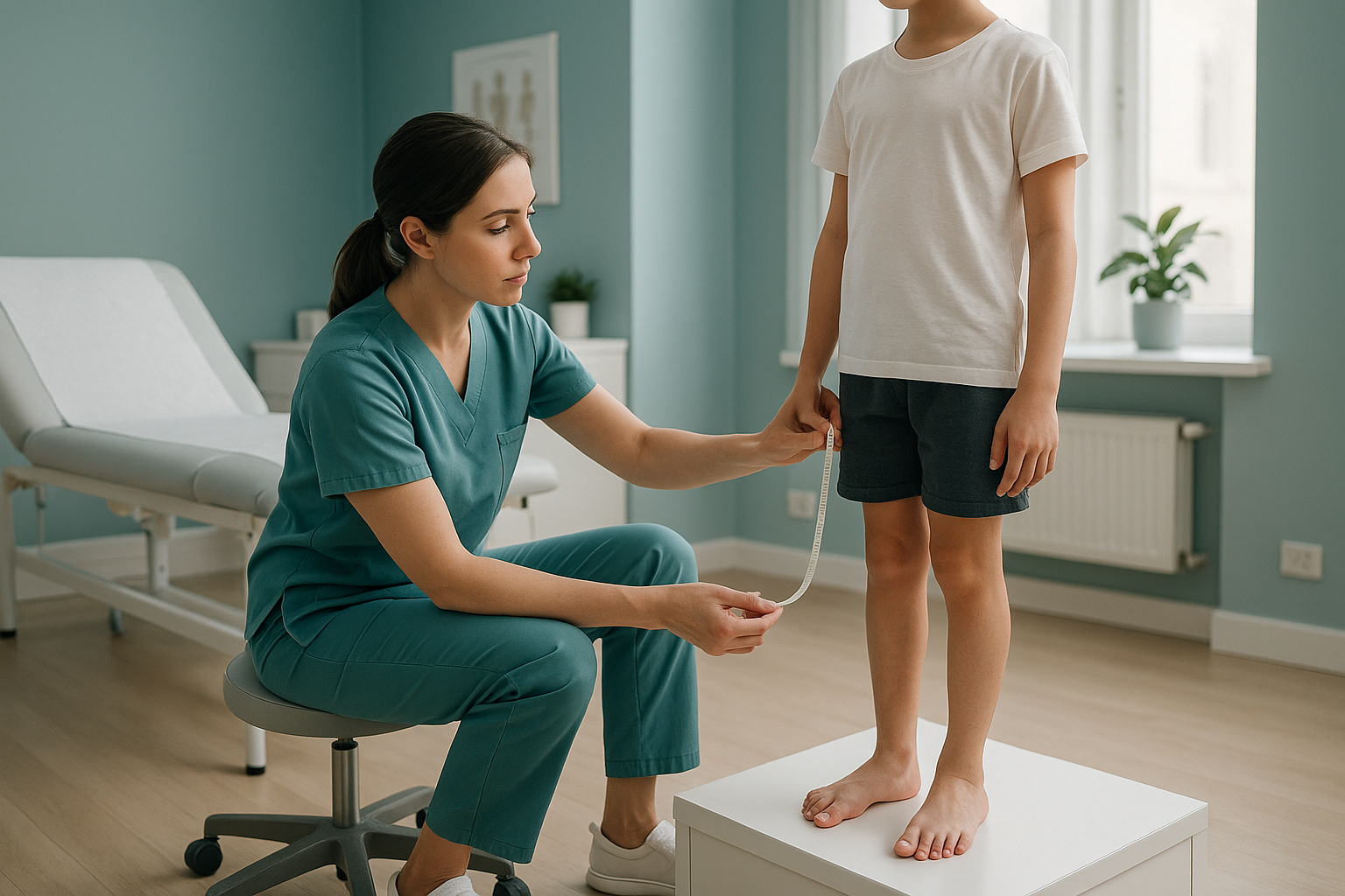 How Do You Measure a Leg Length Difference in a Growing Child? — ScanAlign clinic illustration
