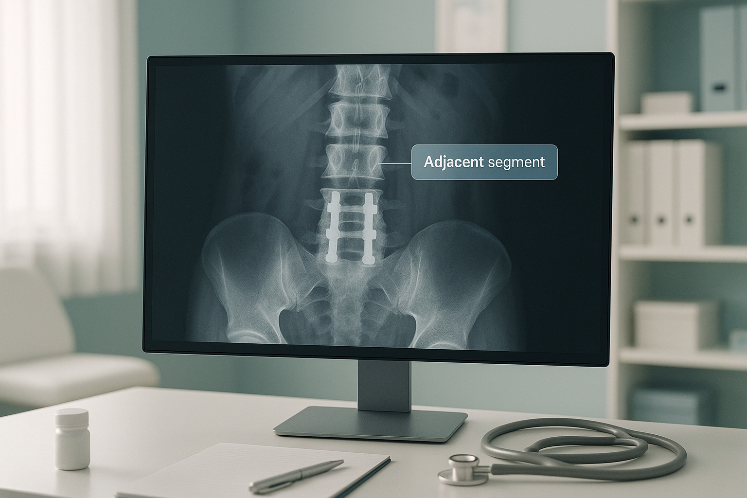 What Is Adjacent Segment Disease After a Spinal Fusion? — ScanAlign clinic illustration