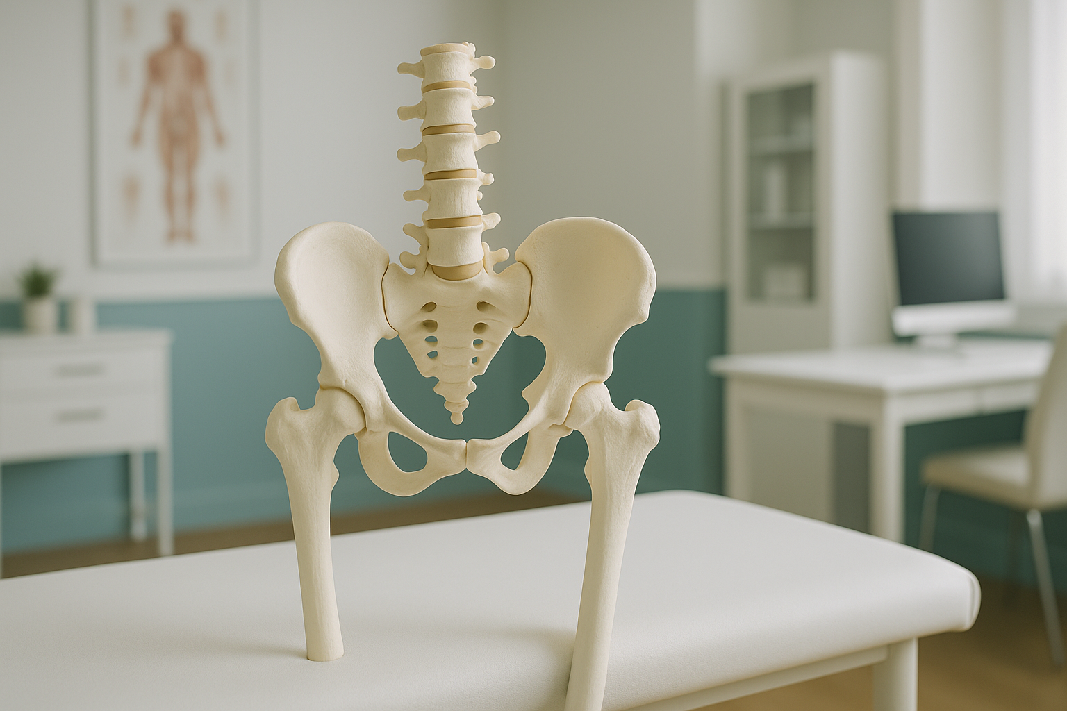 Lateral Pelvic Tilt: Why One Hip Sits Higher — ScanAlign clinic illustration