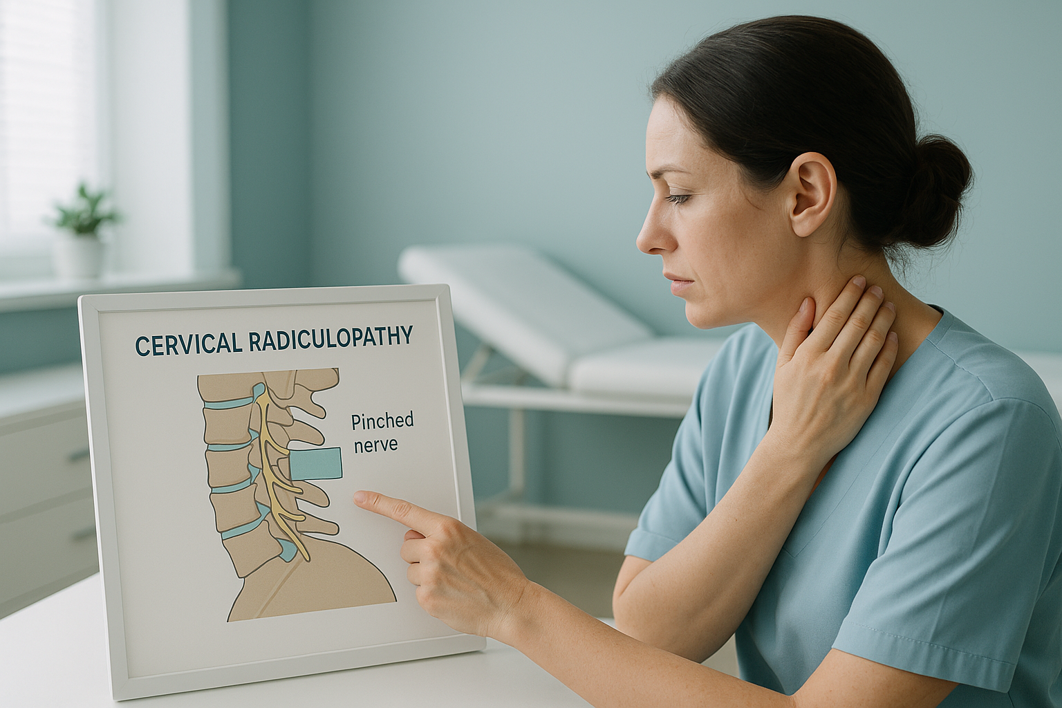 Cervical Radiculopathy (Pinched Nerve in the Neck): Guide — ScanAlign clinic illustration