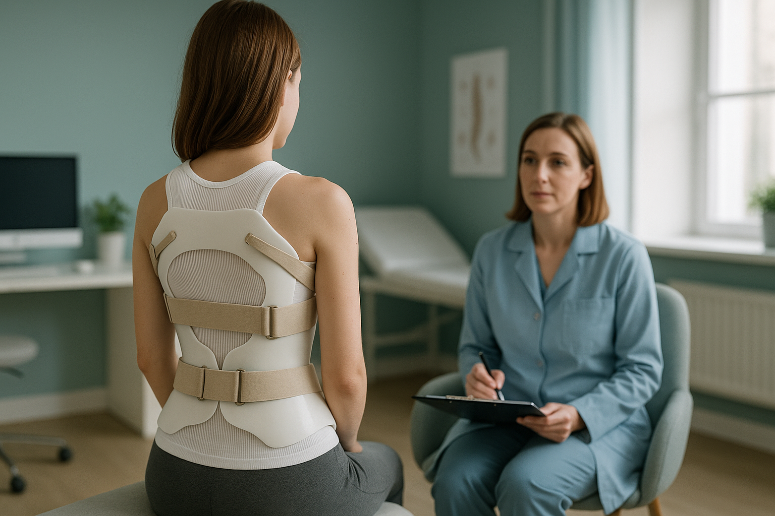 Does a Scoliosis Brace Work, and How Long Must It Be Worn? — ScanAlign clinic illustration