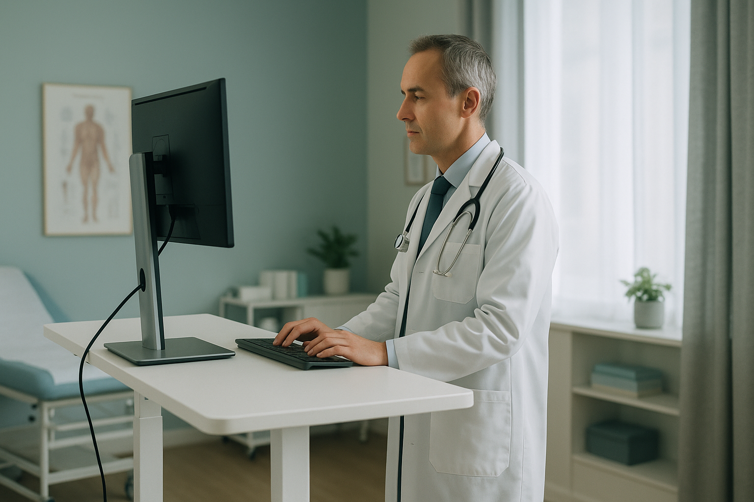Do Standing Desks Actually Improve Your Posture? — ScanAlign clinic illustration