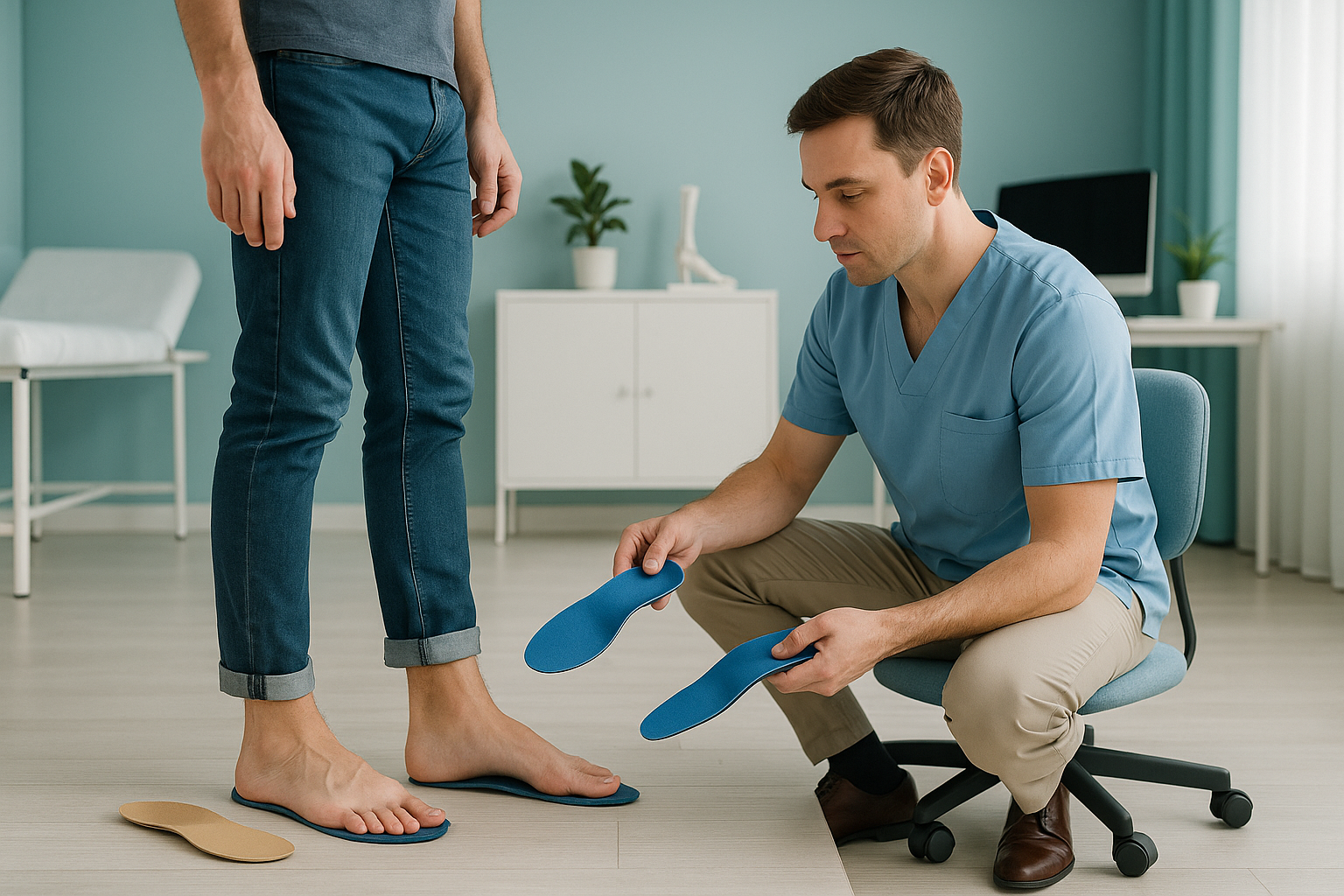 Do You Need Custom Orthotics, or Will Shop-Bought Insoles Do? — ScanAlign clinic illustration
