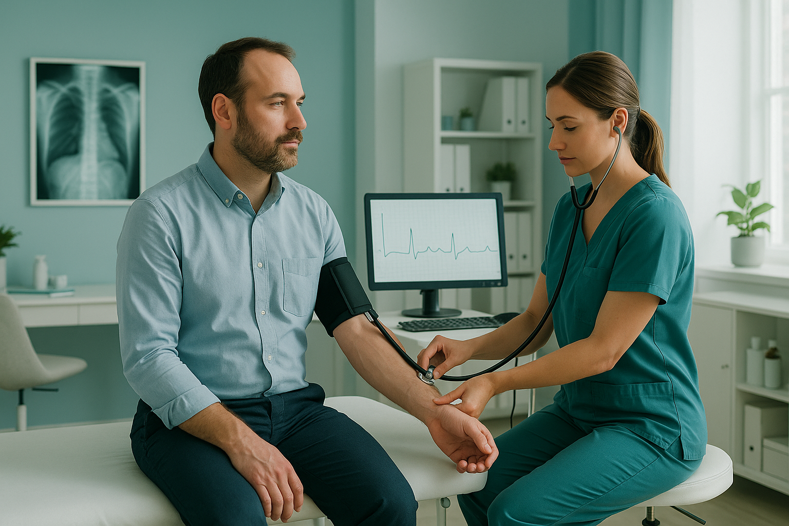 How Does Corporate Health Screening Work for Employers? — ScanAlign clinic illustration
