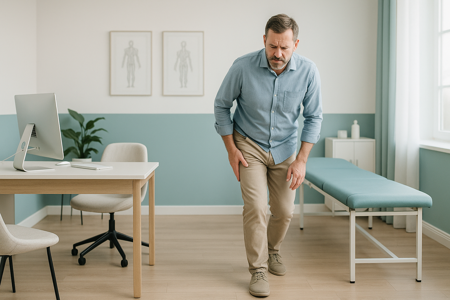 What Is an Antalgic Gait, and Why Am I Limping? — ScanAlign clinic illustration