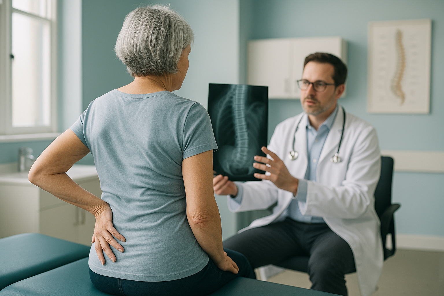 How Is Adult Scoliosis Different From the Teenage Kind? — ScanAlign clinic illustration
