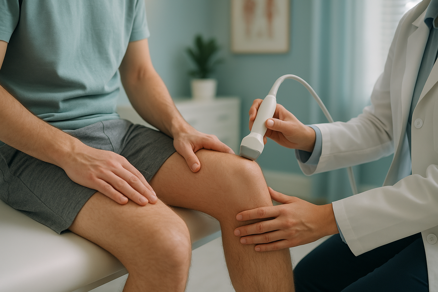 Infrapatellar Bursitis (Clergyman's Knee): Treatment — ScanAlign clinic illustration