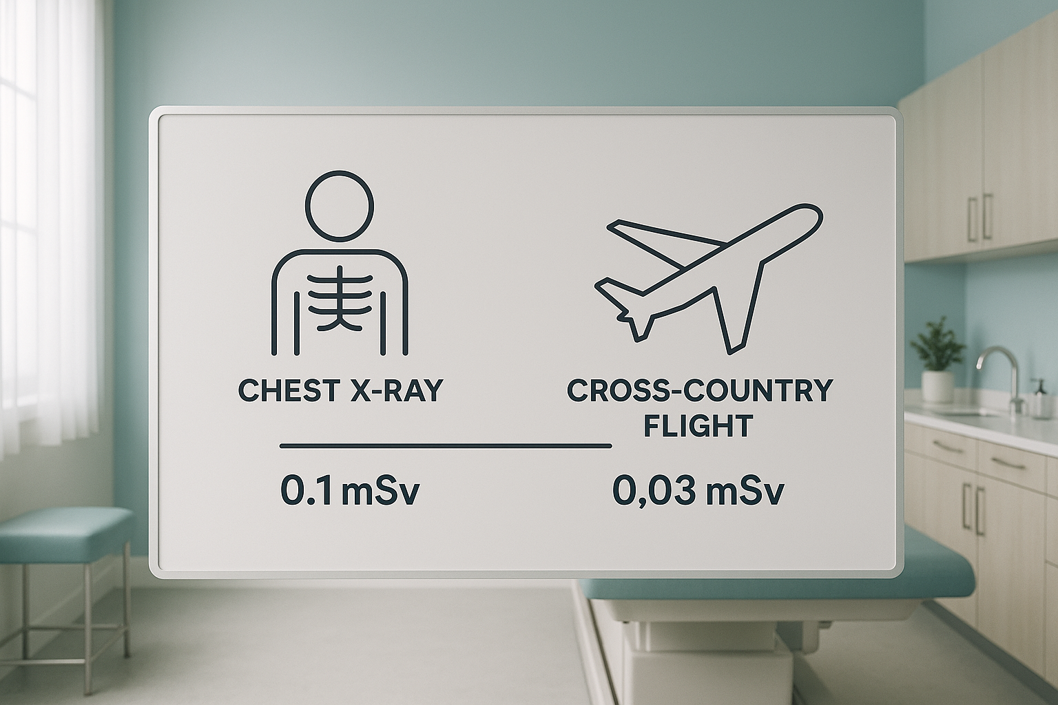 How Much Radiation Is in a Scan Compared With a Flight? — ScanAlign clinic illustration