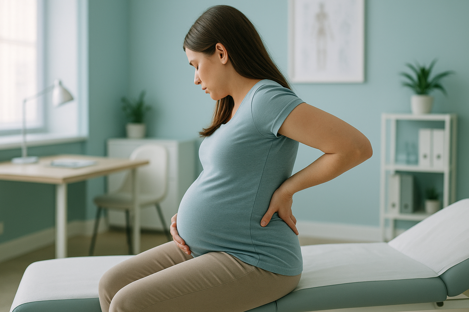 What Causes Back and Pelvic Pain in Pregnancy? — ScanAlign clinic illustration