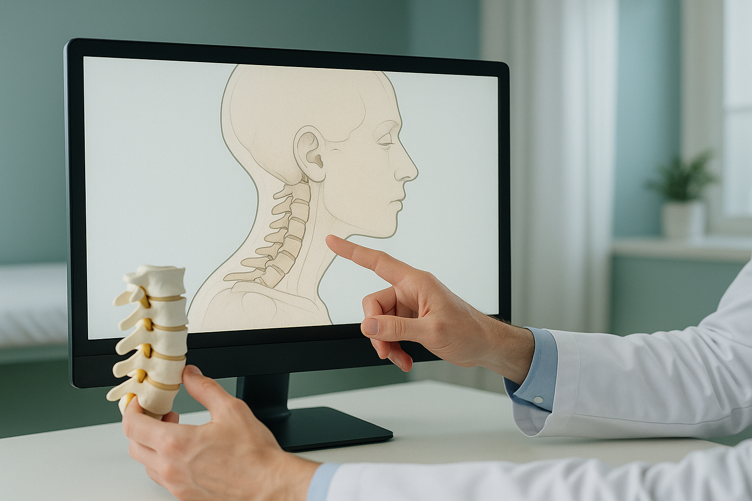 Cervical Lordosis: Loss of the Neck Curve Explained — ScanAlign clinic illustration