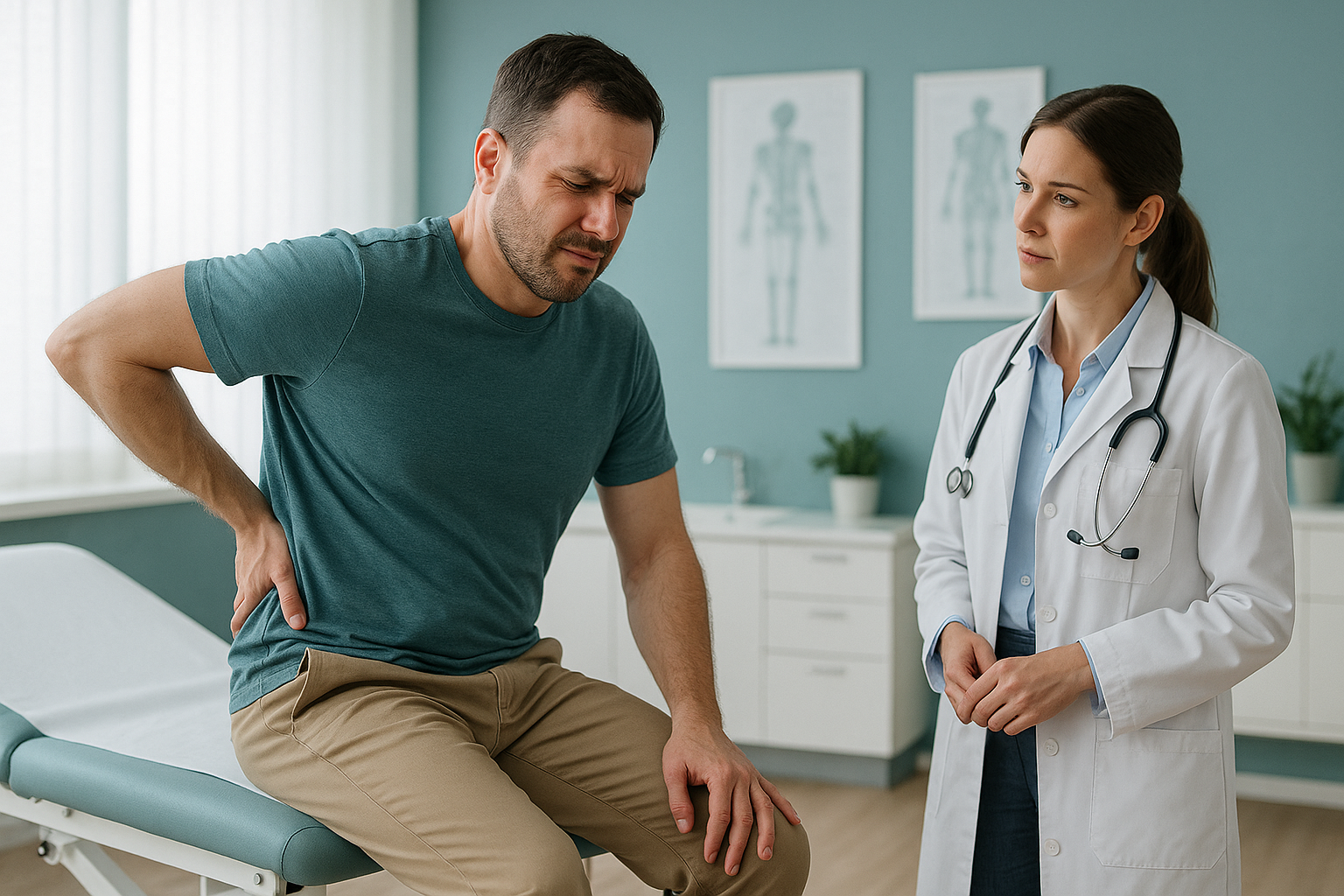 Why Does My Pain Change Depending on How I Stand or Sit? — ScanAlign clinic illustration