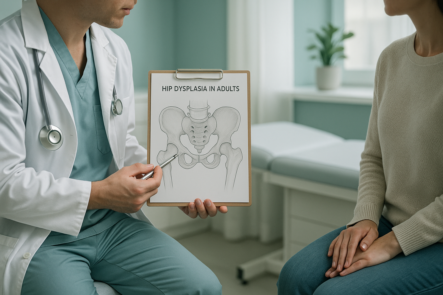 Hip Dysplasia in Adults: Signs, Diagnosis & Options — ScanAlign clinic illustration