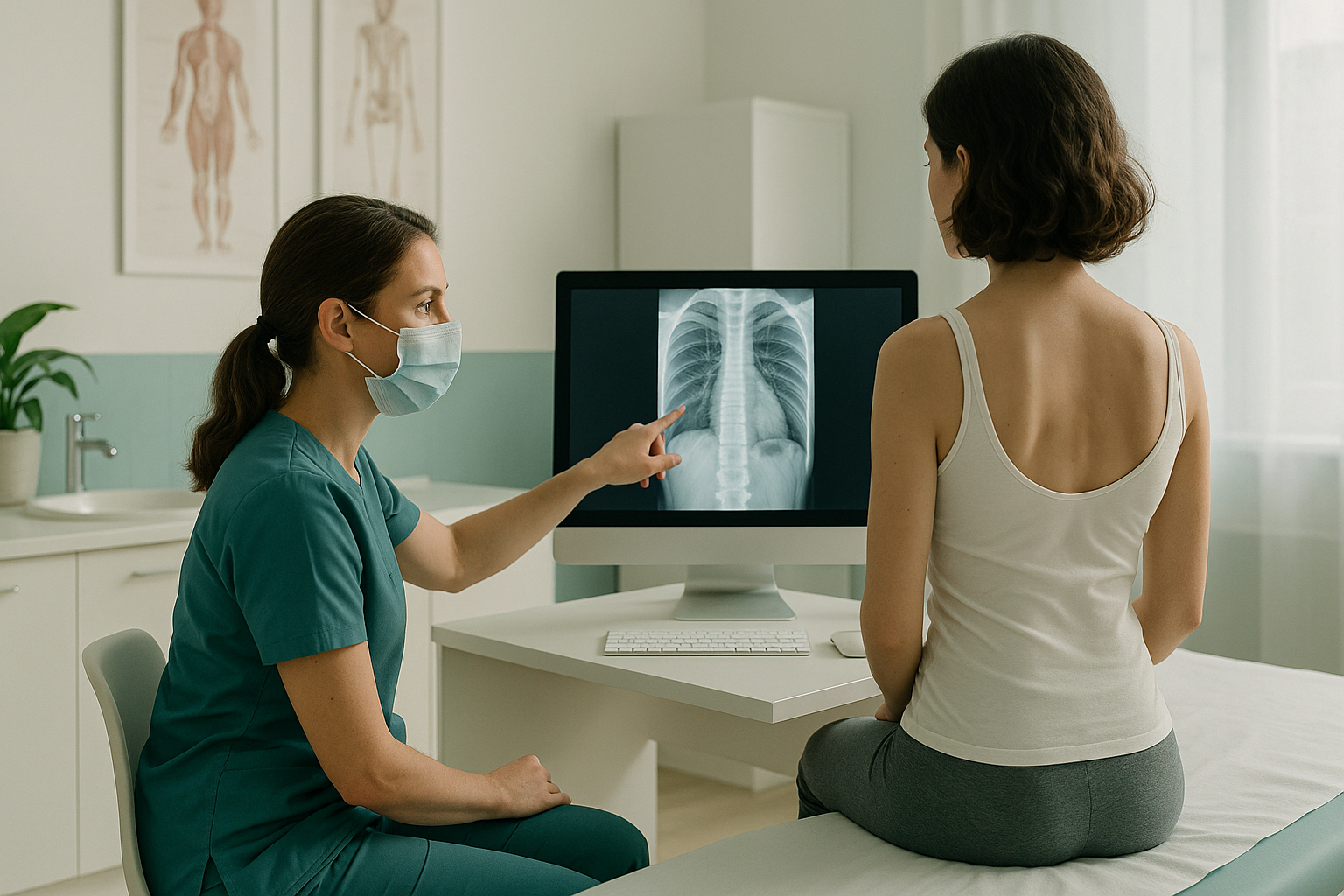How Do Scoliosis Therapists Use Serial Imaging? — ScanAlign clinic illustration