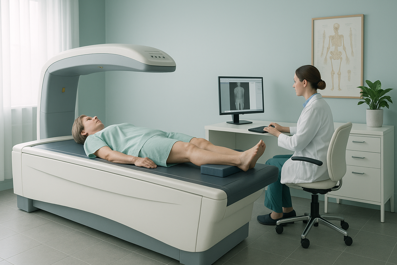EOS or DEXA: Which Scan Answers Which Question? — ScanAlign clinic illustration