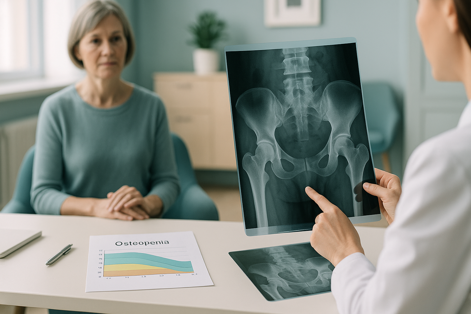 What Does an Osteopenia Diagnosis Actually Mean? — ScanAlign clinic illustration