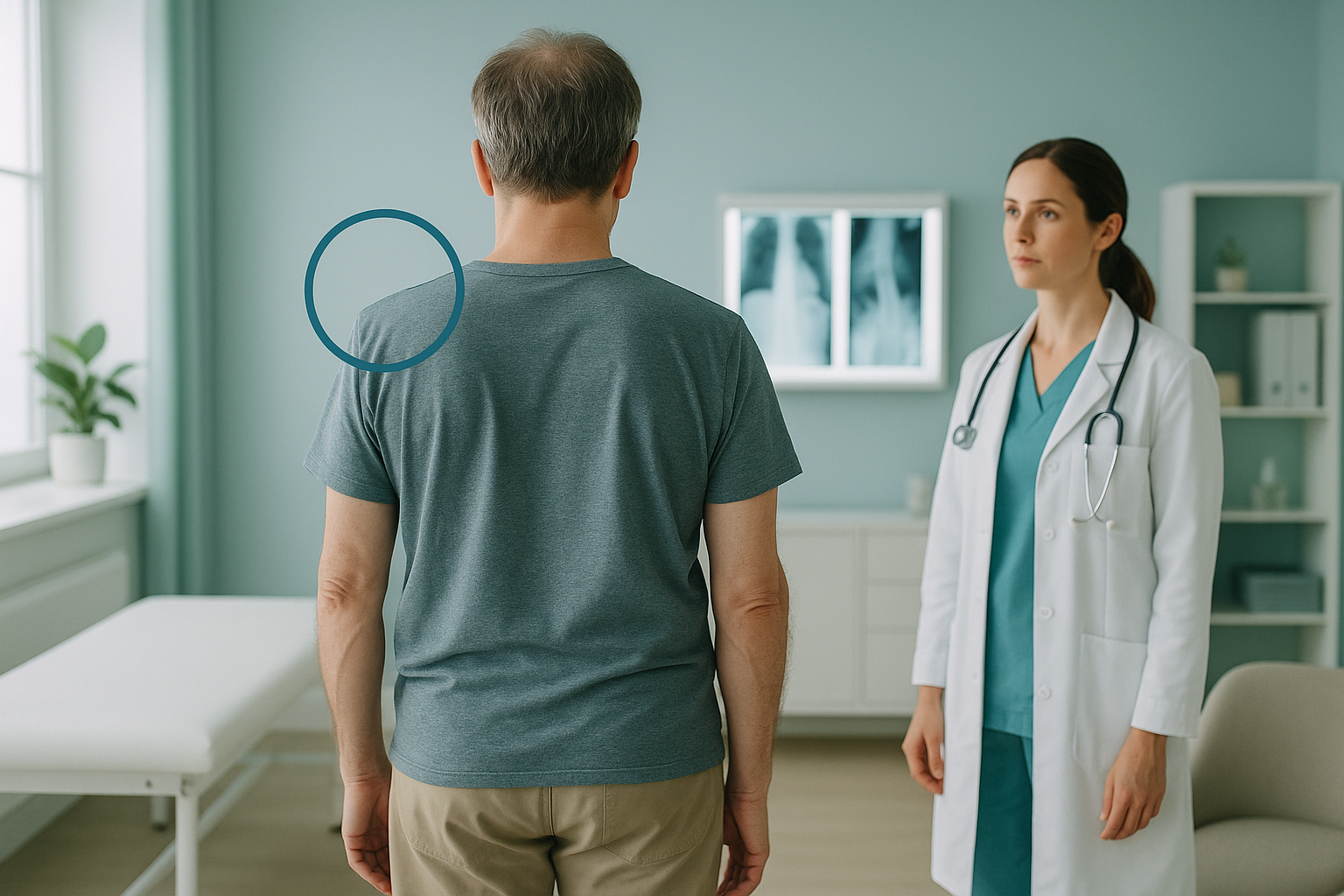 Uneven Shoulders: Causes & What You Can Do — ScanAlign clinic illustration
