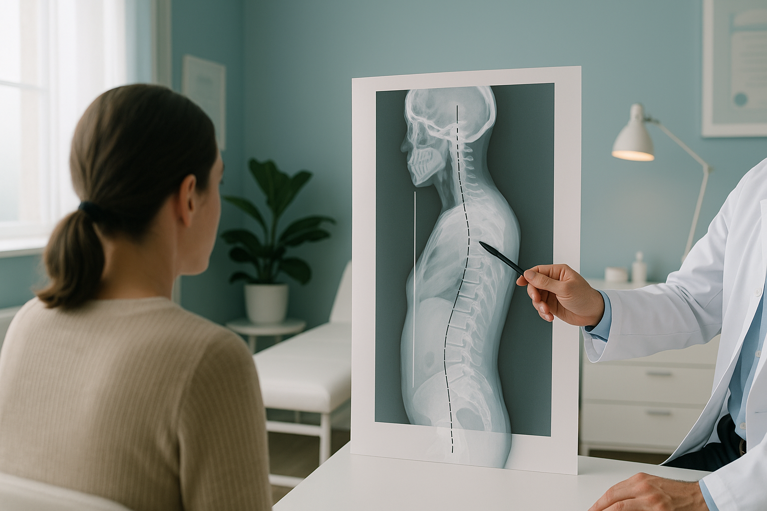 What Does Your Sagittal Vertical Axis (SVA) Measurement Mean? — ScanAlign clinic illustration
