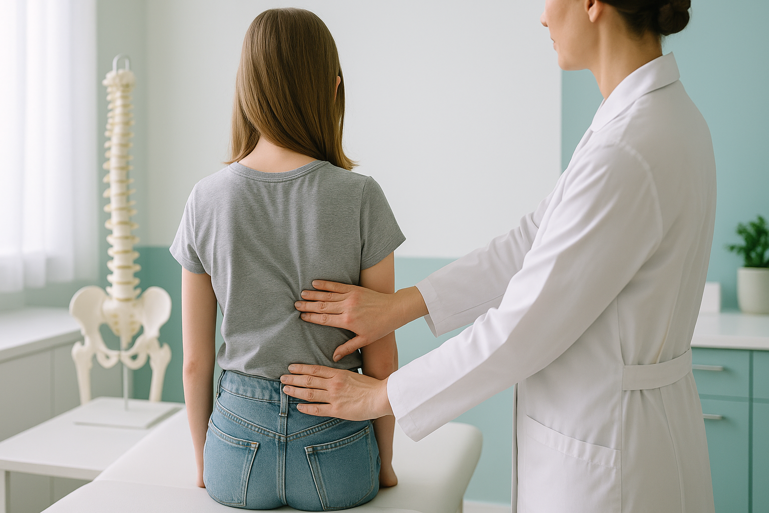 What Is Adolescent Idiopathic Scoliosis, and What Should Parents Do First? — ScanAlign private EOS imaging clinic, Harley Street