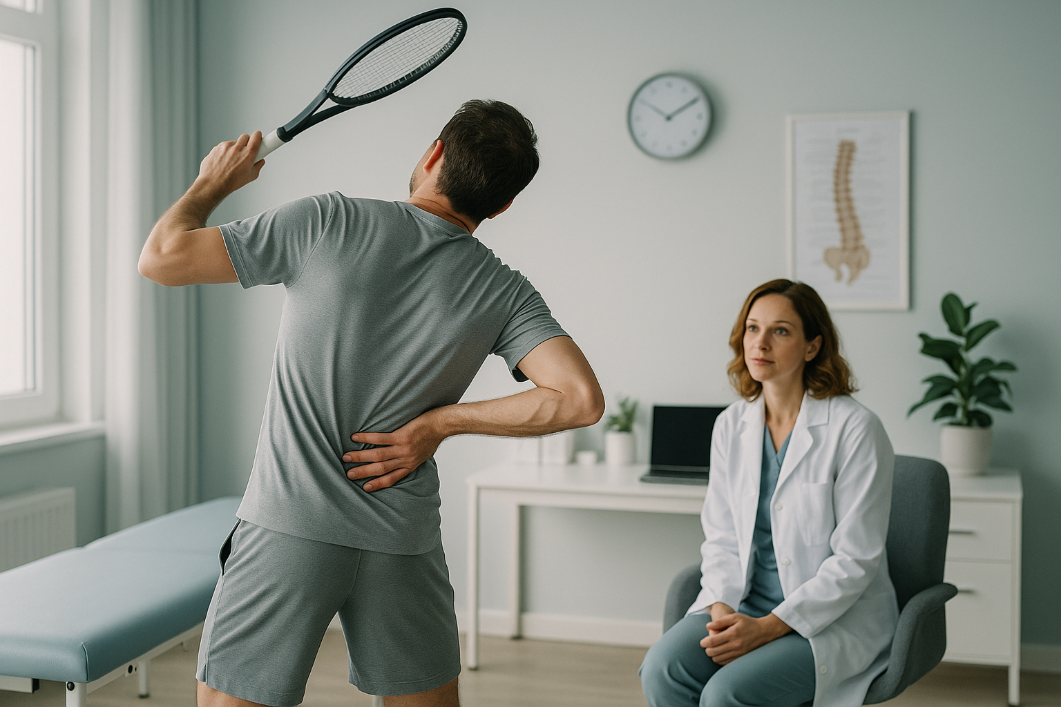 How Does the Tennis Serve Load Your Spine? — ScanAlign private EOS imaging clinic, Harley Street