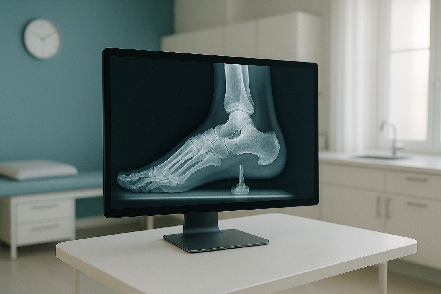 What Does a Weight-Bearing Foot X-ray Show That a Lying Scan Misses? — ScanAlign clinic illustration