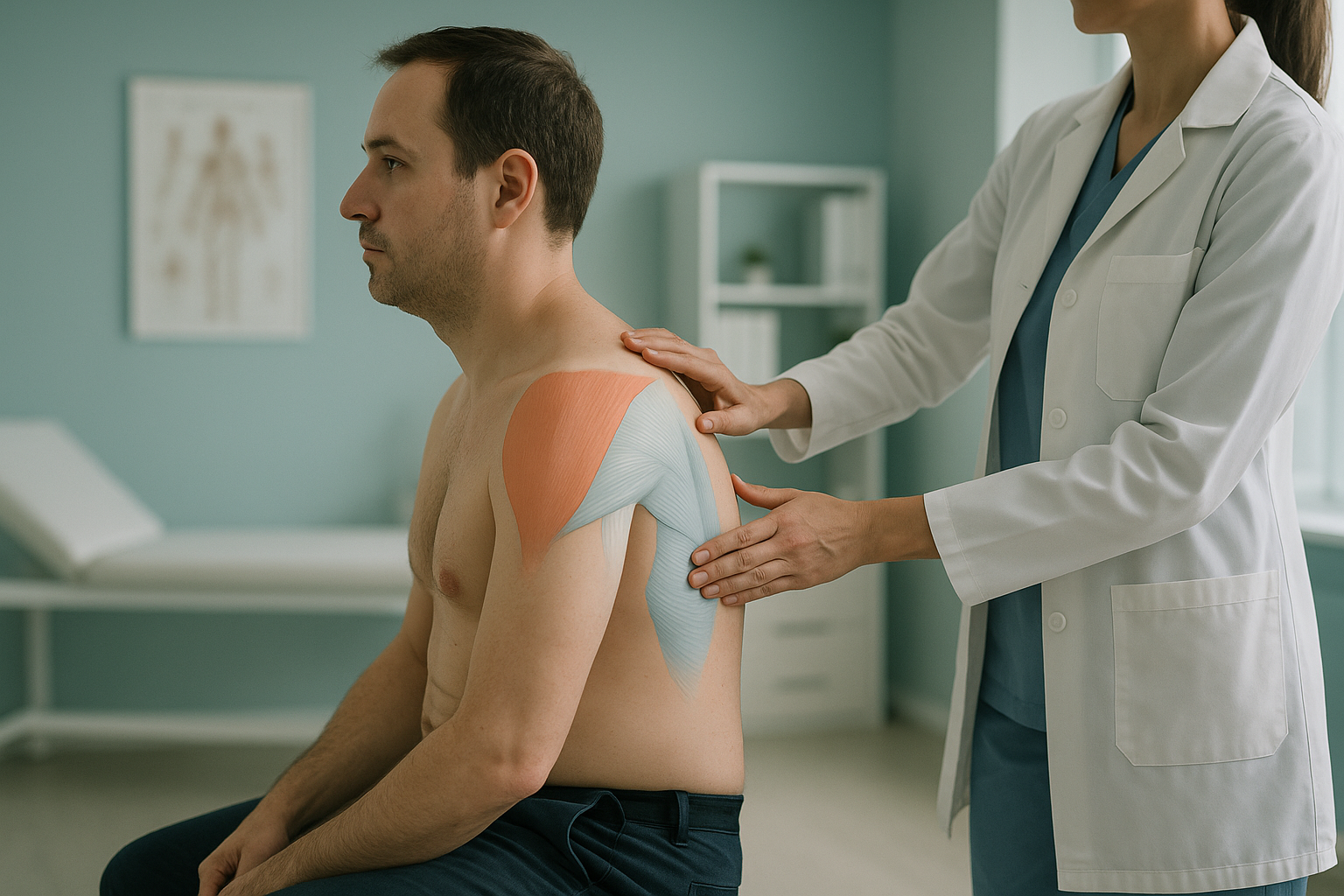 What Causes Rounded Shoulders, and How Do You Fix Them? — ScanAlign clinic illustration