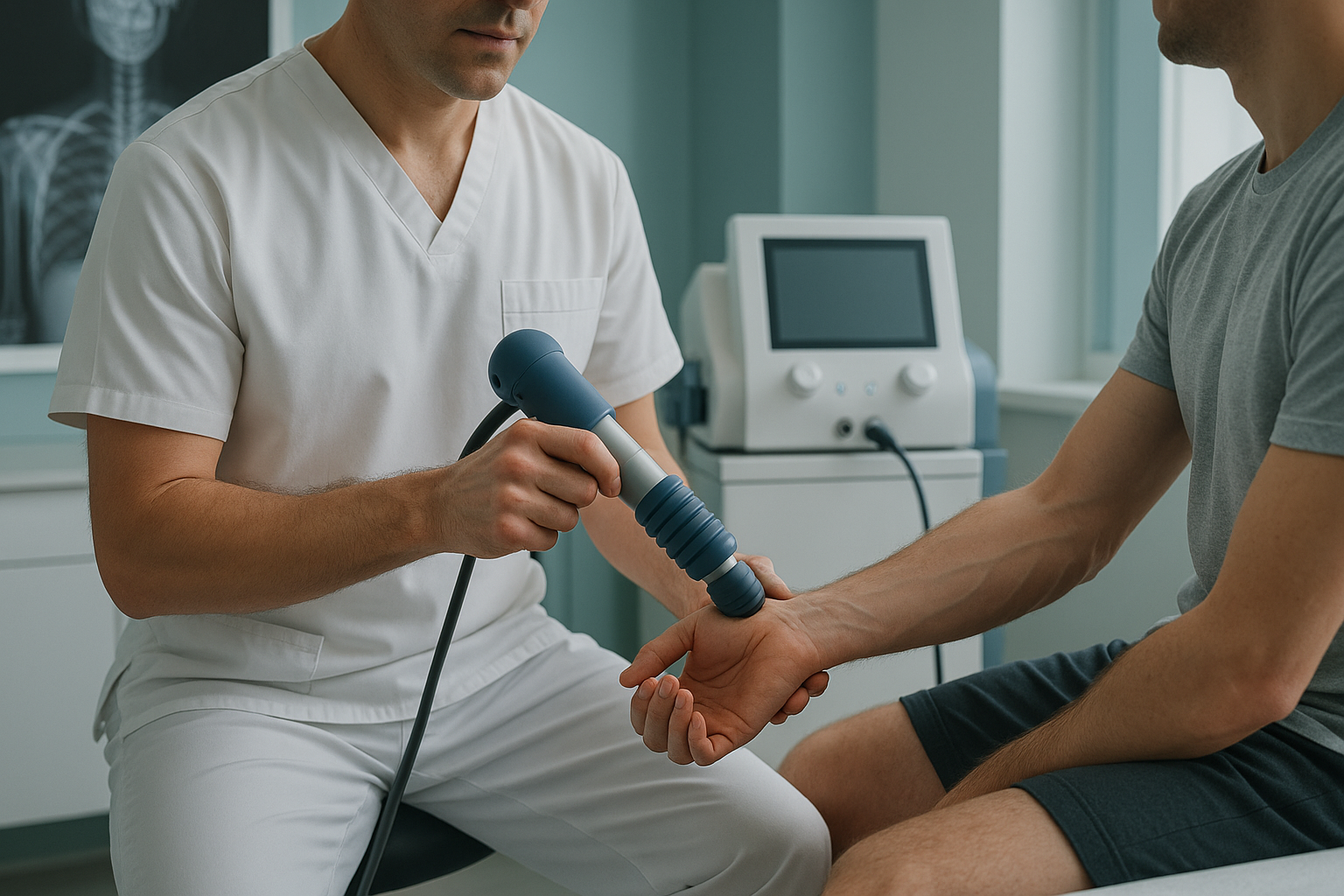 Does Shockwave Therapy Work for Tendon Pain? — ScanAlign clinic illustration