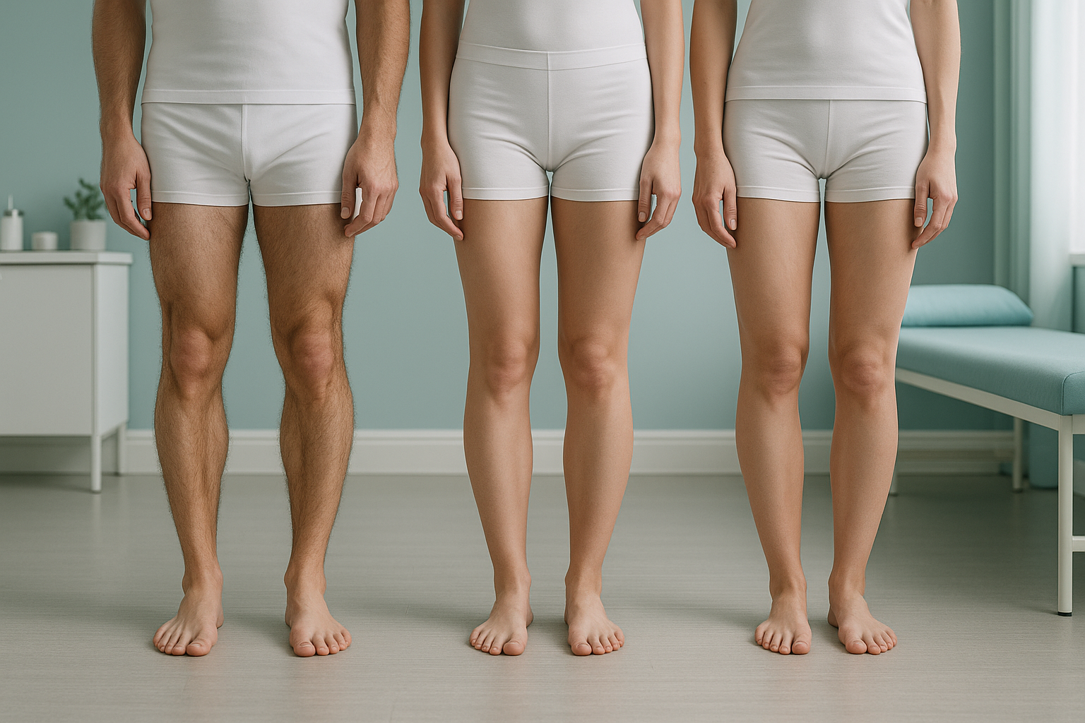 Leg Alignment: Bow Legs, Knock Knees & Straight Legs — ScanAlign clinic illustration