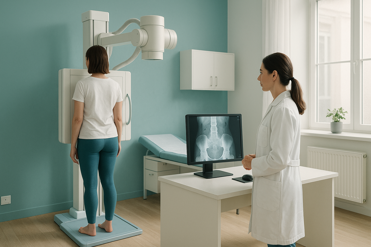 Weight-Bearing vs Lying-Down Imaging: Why Standing Matters — ScanAlign clinic illustration