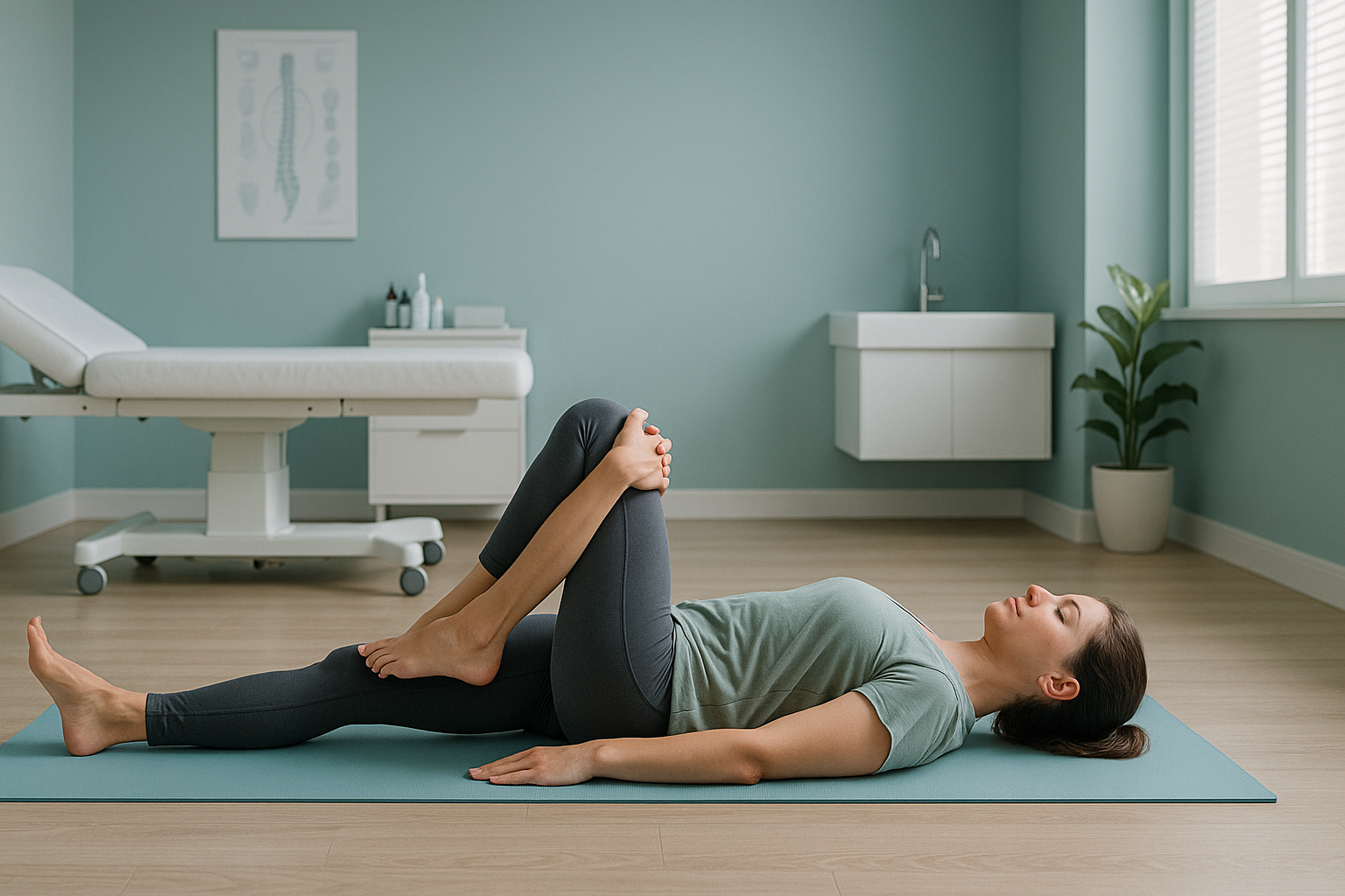 Sciatica Yoga Poses for Relief — ScanAlign clinic illustration