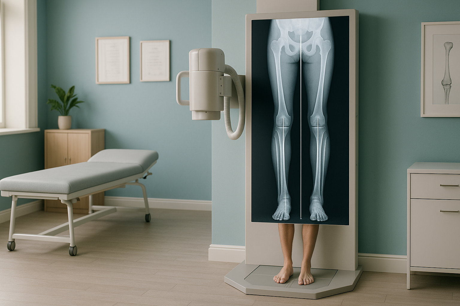Lower-Limb Alignment & the Mechanical Axis Explained — ScanAlign clinic illustration