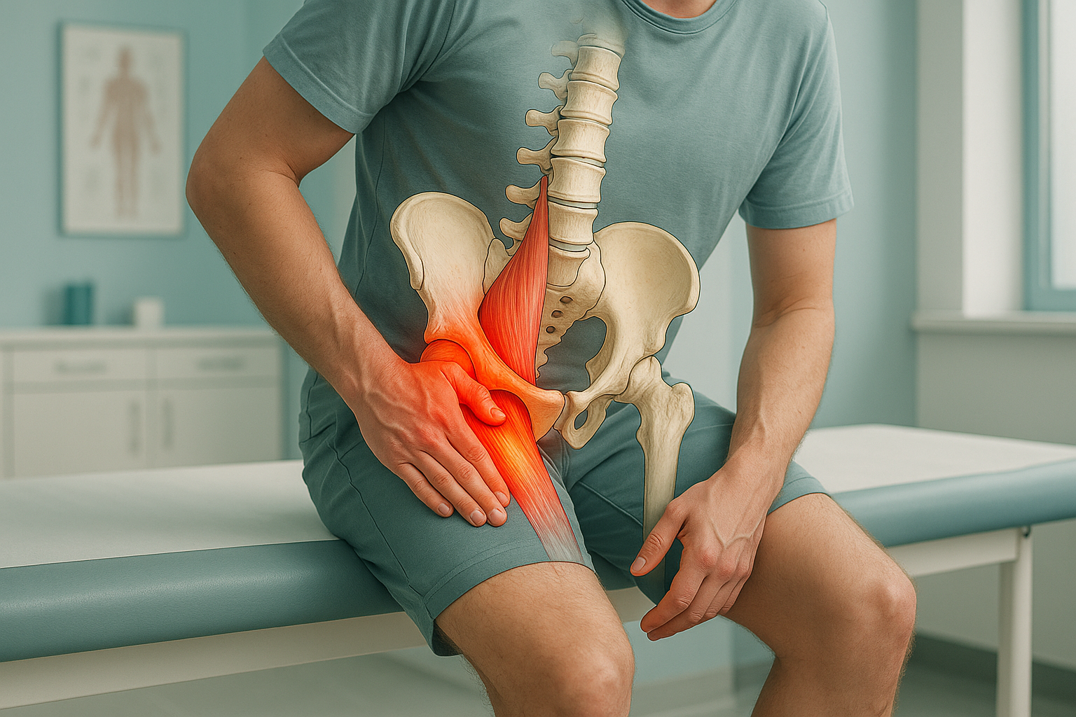 What Causes Psoas and Deep Hip Flexor Pain? — ScanAlign clinic illustration