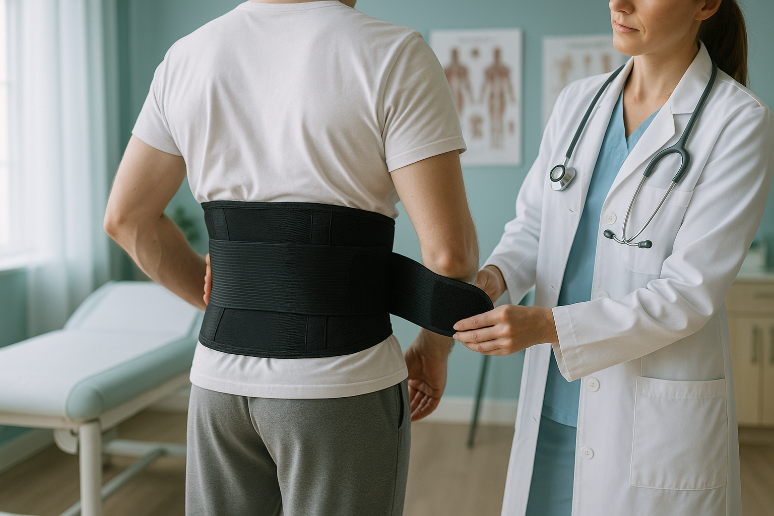 Do Back Support Belts Help or Make Things Worse? — ScanAlign clinic illustration