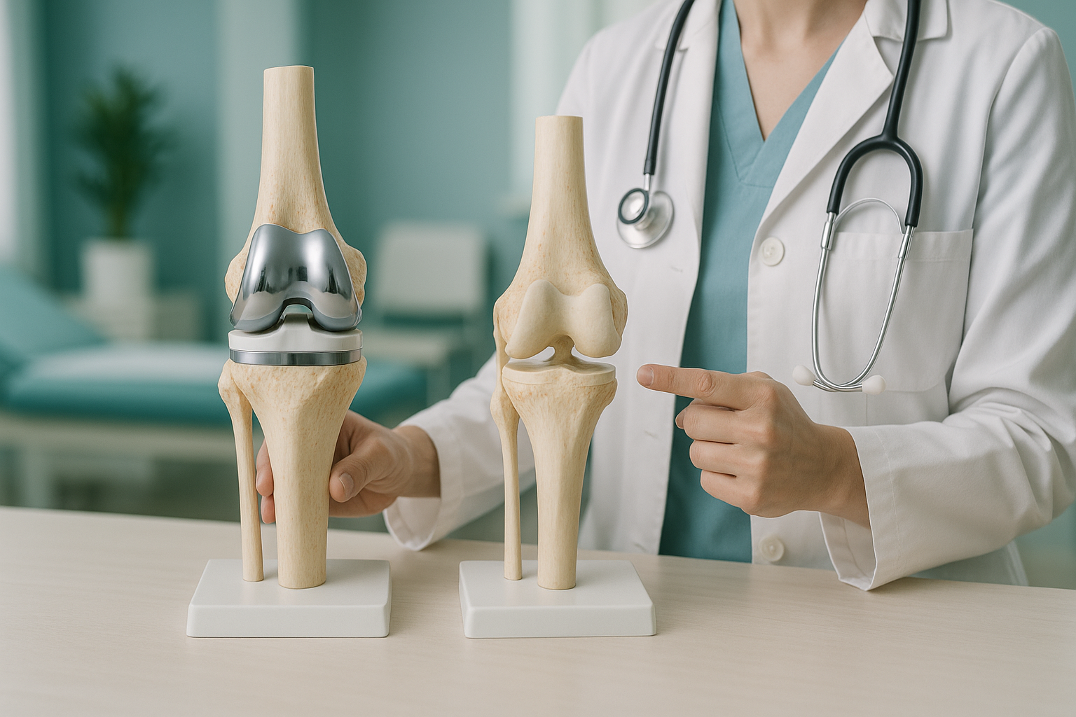 Total vs Partial Knee Replacement: Which Is Right? — ScanAlign clinic illustration