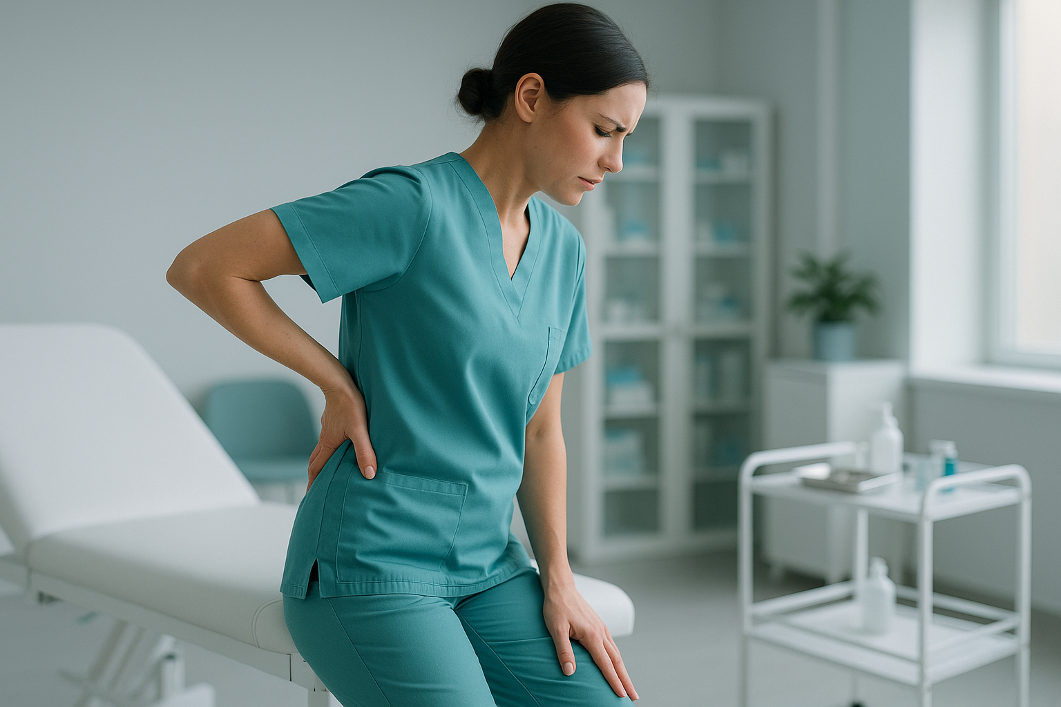 Why Do Nurses and Healthcare Workers Get Back Injuries? — ScanAlign clinic illustration