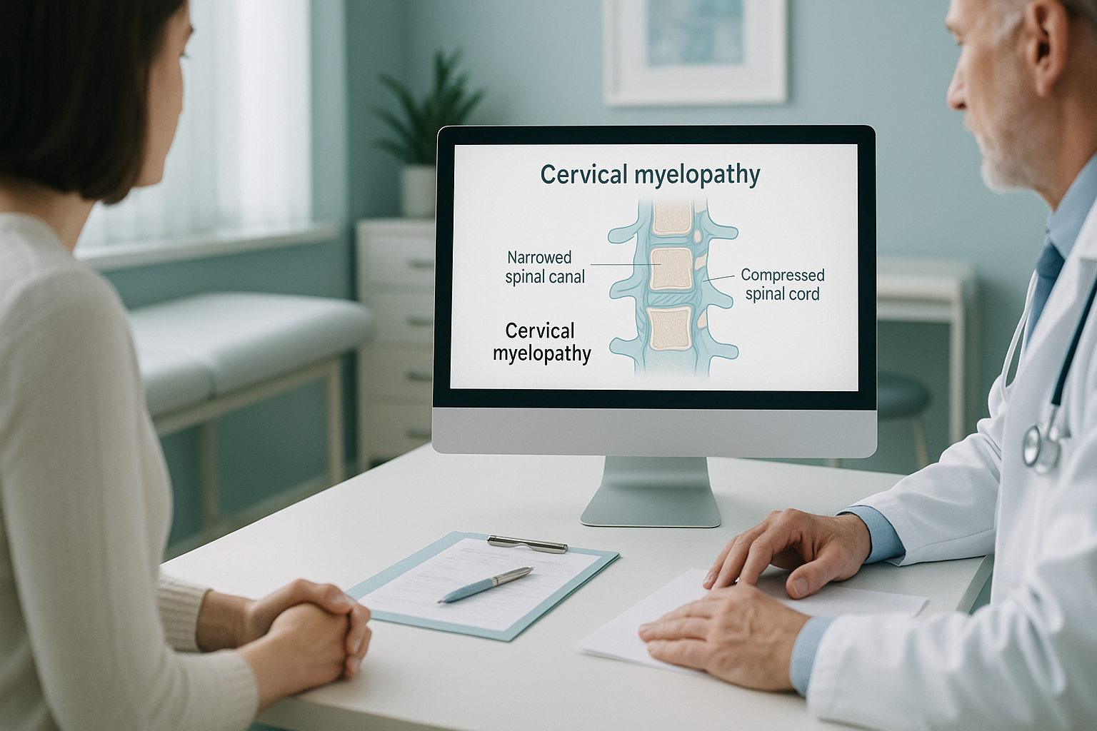 Cervical Myelopathy: Symptoms, Causes & Treatment — ScanAlign clinic illustration