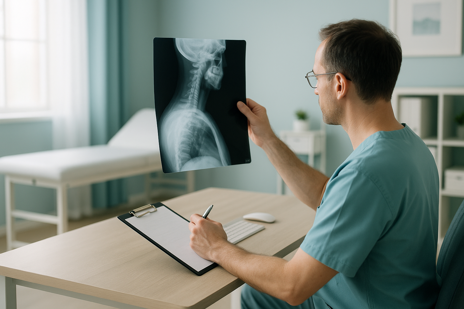 When Should a Chiropractor Refer for Imaging, and What Are the Rules? — ScanAlign clinic illustration