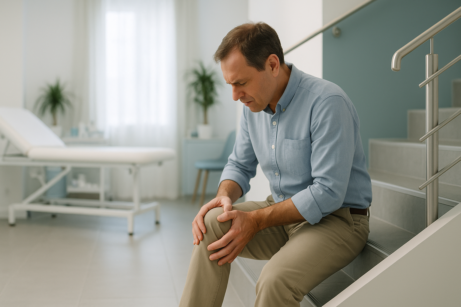 Why Do My Knees Hurt Going Down Stairs but Not Up? — ScanAlign clinic illustration